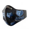 Memphis Grizzlies FACE MASK SPORT WITH FILTERS CARBON PM 2.5