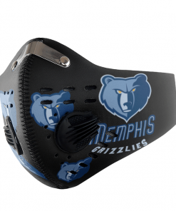 Memphis Grizzlies FACE MASK SPORT WITH FILTERS CARBON PM 2.5