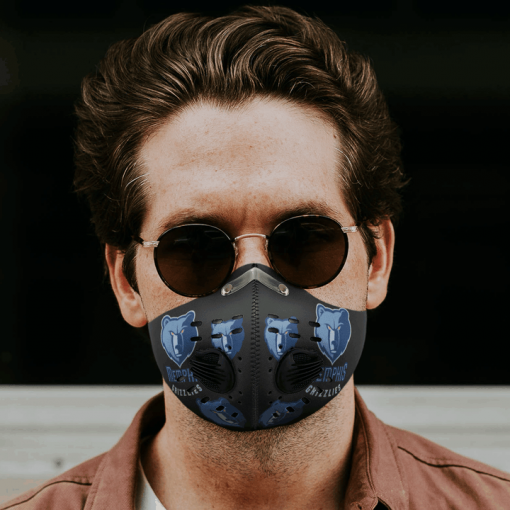 Memphis Grizzlies FACE MASK SPORT WITH FILTERS CARBON PM 2.5