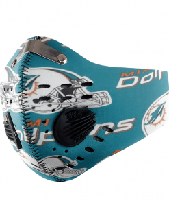 Miami Dolphins FACE MASK SPORT WITH FILTERS CARBON PM 2.5