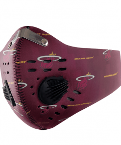 Miami Heat FACE MASK SPORT WITH FILTERS CARBON PM 2.5