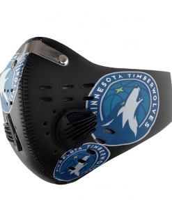 Minnesota Timberwolves FACE MASK SPORT WITH FILTERS CARBON PM 2.5