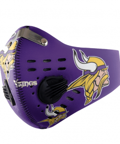 Minnesota Vikings FACE MASK SPORT WITH FILTERS CARBON PM 2.5