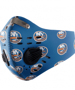 NEW YORK ISLANDERS ICE HOCKEY FACE MASK SPORT WITH FILTERS CARBON PM 2.5