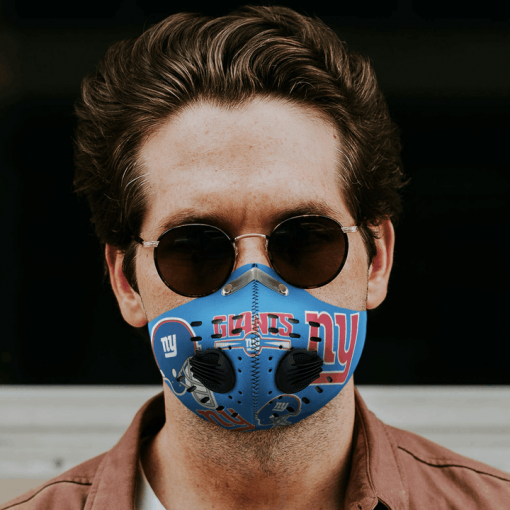 New York Giants FACE MASK SPORT WITH FILTERS CARBON PM 2.5