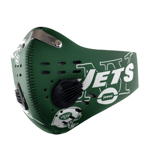 New York Jets FACE MASK SPORT WITH FILTERS CARBON PM 2.5