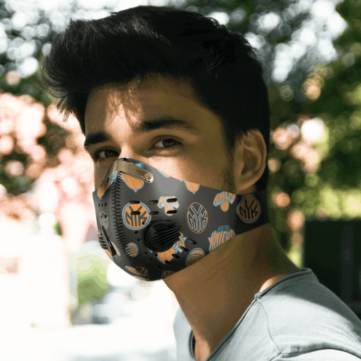 New York Knicks FACE MASK SPORT WITH FILTERS CARBON PM 2.5