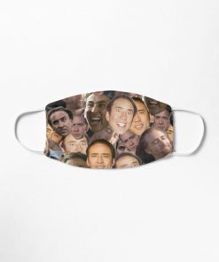 Nicolas Cage face collage cloth face mask