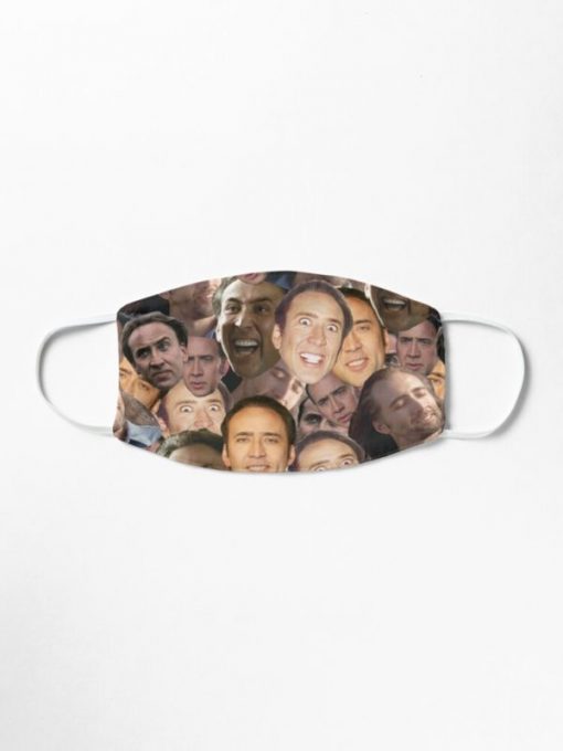 Nicolas Cage face collage cloth face mask