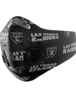 Oakland Raiders FACE MASK SPORT WITH FILTERS CARBON PM 2.5