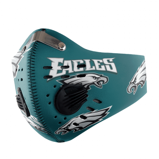 PHILADELPHIA EAGLES SPORT MASK FILTER ACTIVATED CARBON PM 2.5 FM