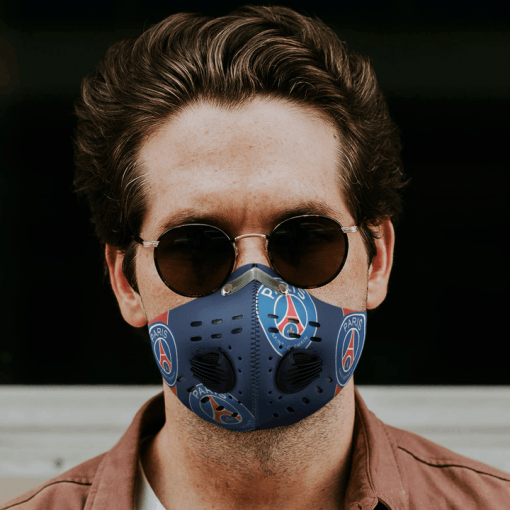 Paris Saint-Germain FACE MASK SPORT WITH FILTERS CARBON PM 2.5