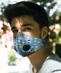 Philadelphia 76ers FACE MASK SPORT WITH FILTERS CARBON PM 2.5