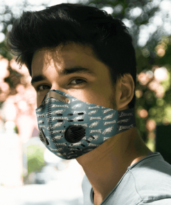 Philadelphia Eagles FACE MASK SPORT WITH FILTERS CARBON PM 2.5