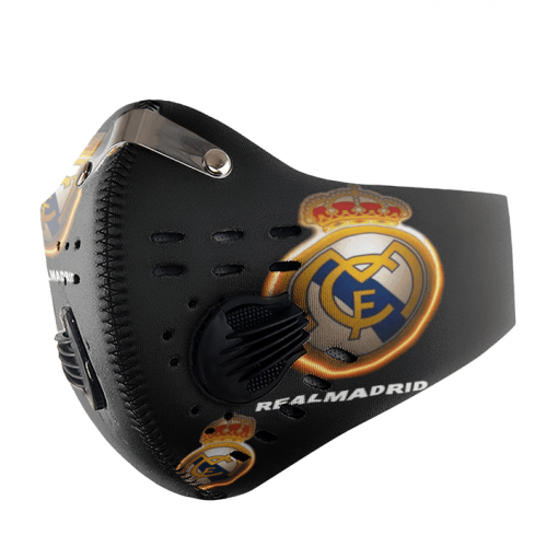 Real Madrid FACE MASK SPORT WITH FILTERS CARBON PM 2.5