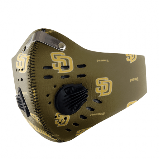 SAN DIEGO PADRES FACE MASK SPORT WITH FILTERS CARBON PM 2.5