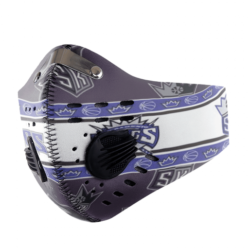 Sacramento Kings FACE MASK SPORT WITH FILTERS CARBON PM 2.5