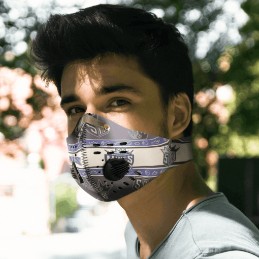 Sacramento Kings FACE MASK SPORT WITH FILTERS CARBON PM 2.5