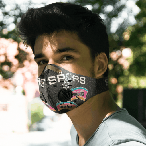 San Antonio Spurs FACE MASK SPORT WITH FILTERS CARBON PM 2.5