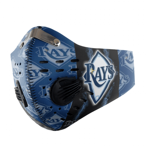 TAMPA BAY RAYS FACE MASK SPORT WITH FILTERS CARBON PM 2.5