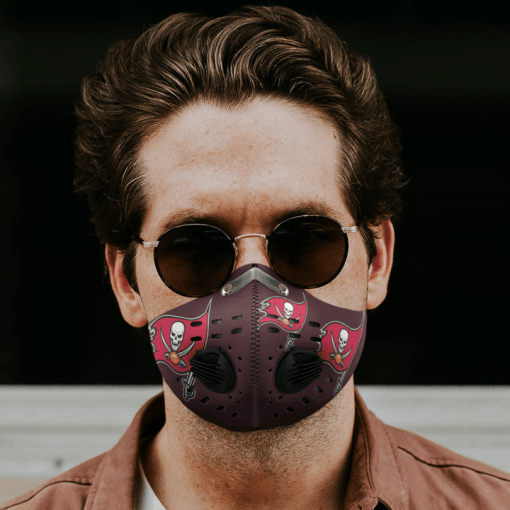 Tampa Bay Buccaneers FACE MASK SPORT WITH FILTERS CARBON PM 2.5