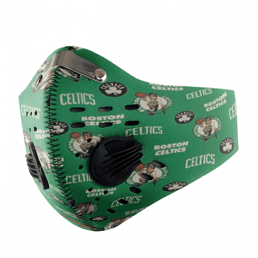 Boston Celtics FACE MASK SPORT WITH FILTERS CARBON PM 2.5