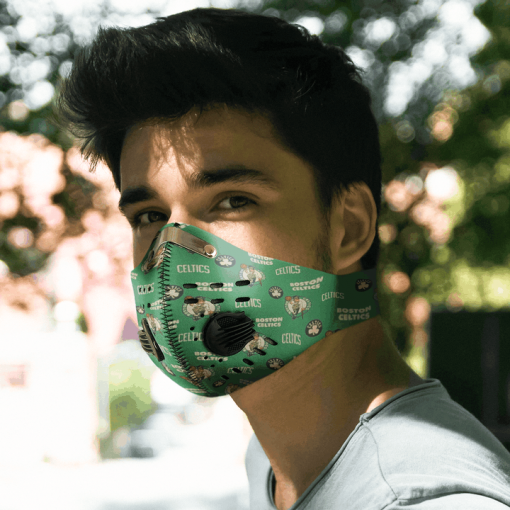 Boston Celtics FACE MASK SPORT WITH FILTERS CARBON PM 2.5