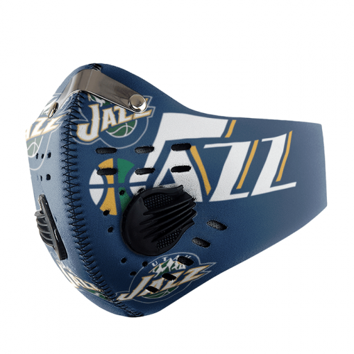 Utah Jazz FACE MASK SPORT WITH FILTERS CARBON PM 2.5