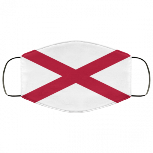 flag of alabama state face mask