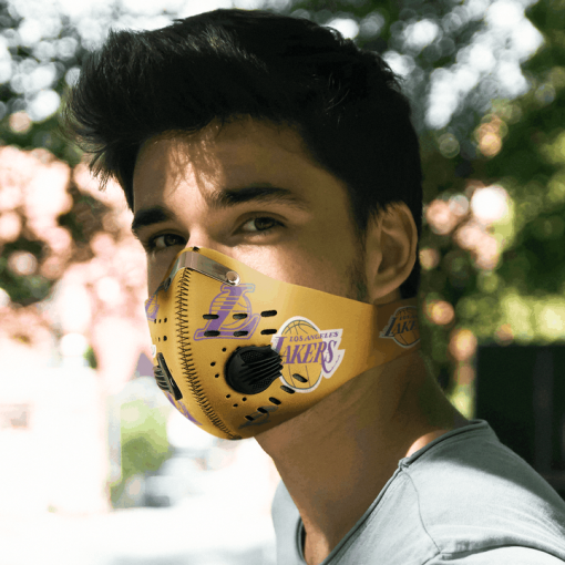 LOS ANGELES LAKERS FACE MASK SPORT WITH FILTERS CARBON PM 2.5