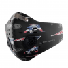 new england patriots FACE MASK SPORT WITH FILTERS CARBON PM 2.5