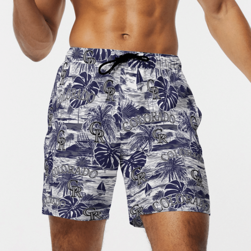 COLORADO ROCKIES BASEBALL BEACH SHORTS