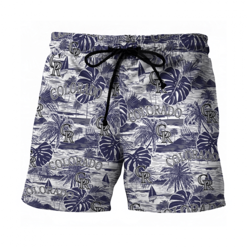 COLORADO ROCKIES BASEBALL BEACH SHORTS