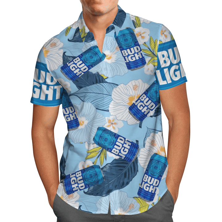 BUD LIGHT PLATINUM BEER HAWAIIAN SHIRT - Q-Finder Trending Design T Shirt