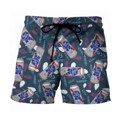 PABST BLUE RIBBON BEER BEACH SHORTS