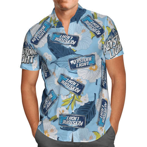 KEYSTONE LIGHT BEER HAWAIIAN SHIRT