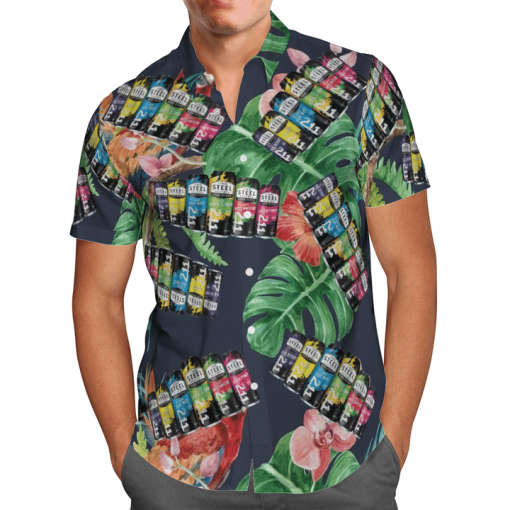 STEEL RESERVE ALLOY SERIES BEER HAWAIIAN SHIRT