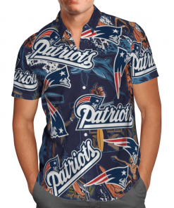 NEW ENGLAND PATRIOTS FOOTBALL HAWAIIAN SHIRT