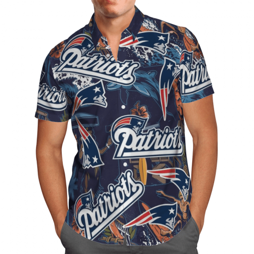 NEW ENGLAND PATRIOTS FOOTBALL HAWAIIAN SHIRT