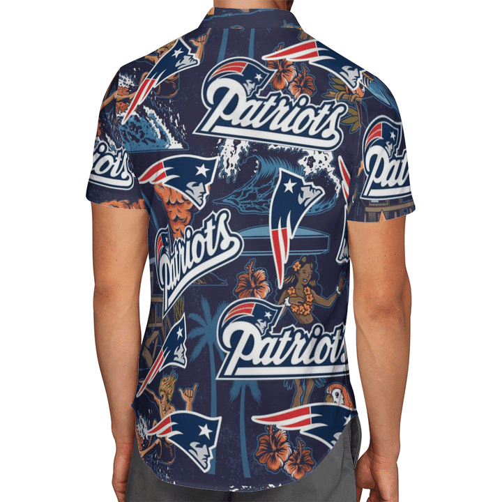 Custom Name New England Patriots NFL Aloha Hawaiian Shirt –