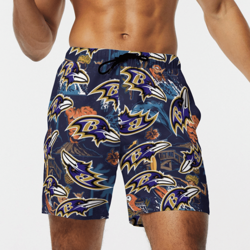 BALTIMORE RAVENS FOOTBALL BEACH SHORTS