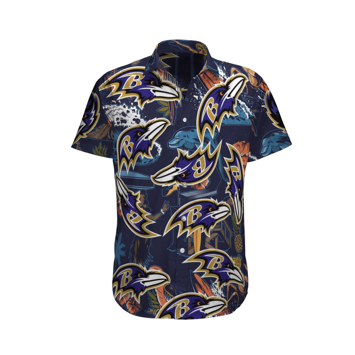 BALTIMORE RAVENS FOOTBALL HAWAIIAN SHIRT - Q-Finder Trending Design T Shirt