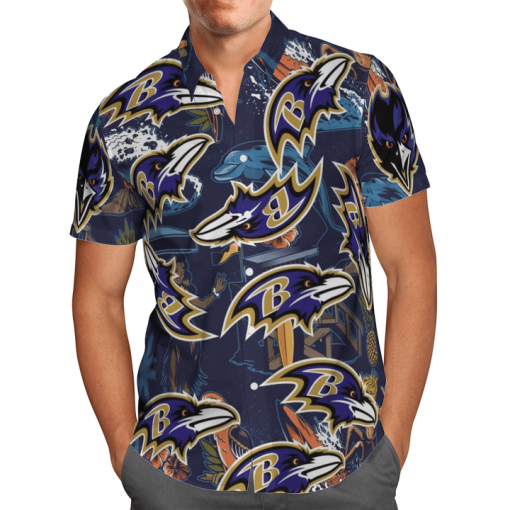 BALTIMORE RAVENS FOOTBALL HAWAIIAN SHIRT