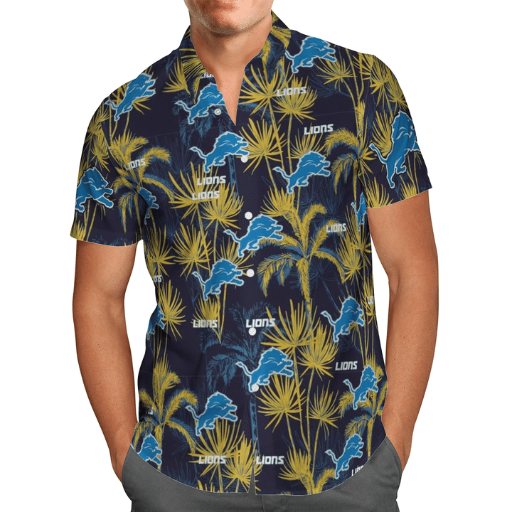 DETROIT LIONS FOOTBALL HAWAIIAN SHIRT - Q-Finder Trending Design T Shirt