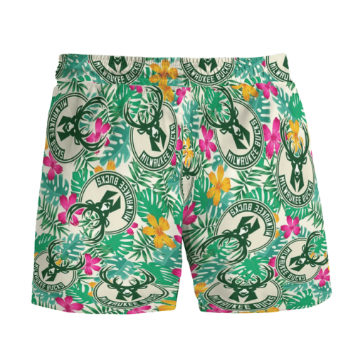 MILWAUKEE BUCKS BASKETBALL BEACH SHORTS