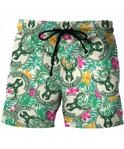 MILWAUKEE BUCKS BASKETBALL BEACH SHORTS