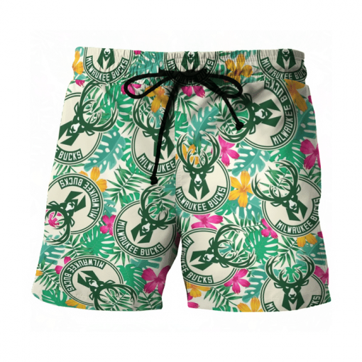 MILWAUKEE BUCKS BASKETBALL BEACH SHORTS