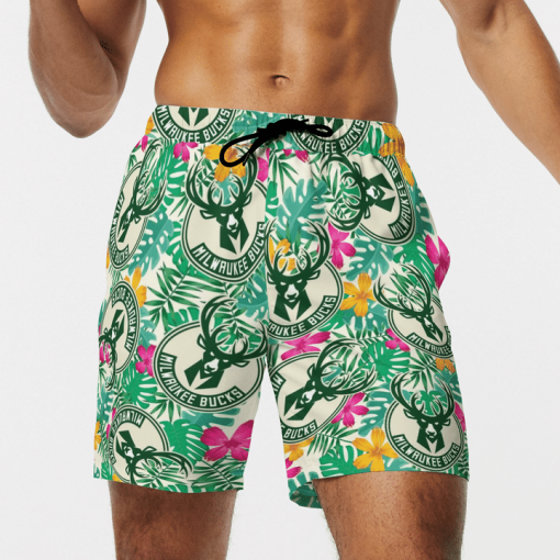 MILWAUKEE BUCKS BASKETBALL BEACH SHORTS