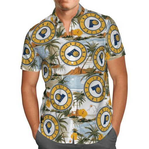 INDIANA PACERS BASKETBALL HAWAIIAN SHIRT