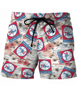 PHILADELPHIA 76ERS BASKETBALL BEACH SHORTS